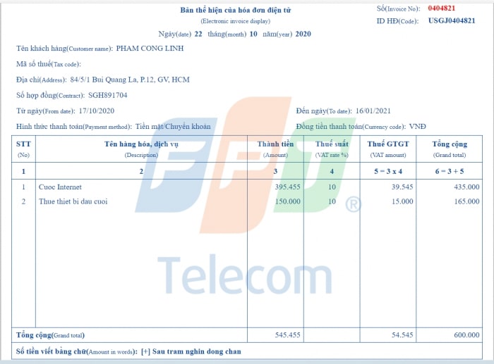 Thanh toán hóa đơn FPT